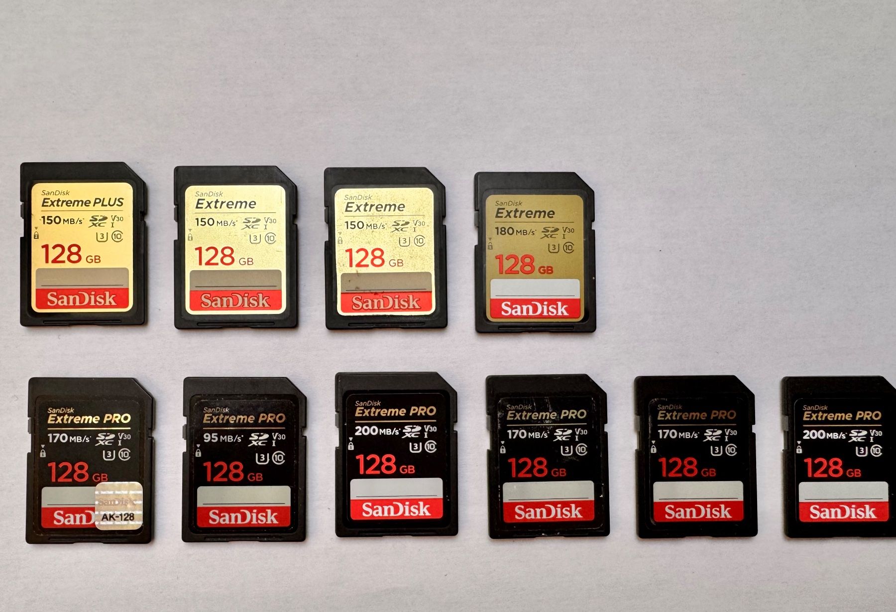 Sandisk Speicherkarten: 10 x SanDisk SD Cards 128GB – Gebraucht aus Hermetschwil-Staffeln von Mobile2013