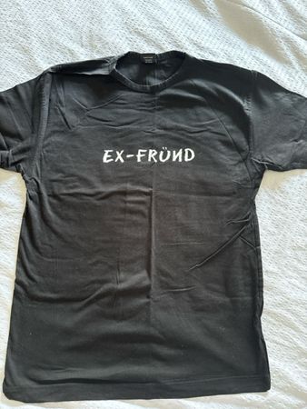 Schwarzes T-Shirt "EX-FRÜND" von 5 Sterne Föifi, M