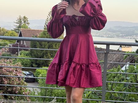Kleid 100% Dupionseide hangeschneidert