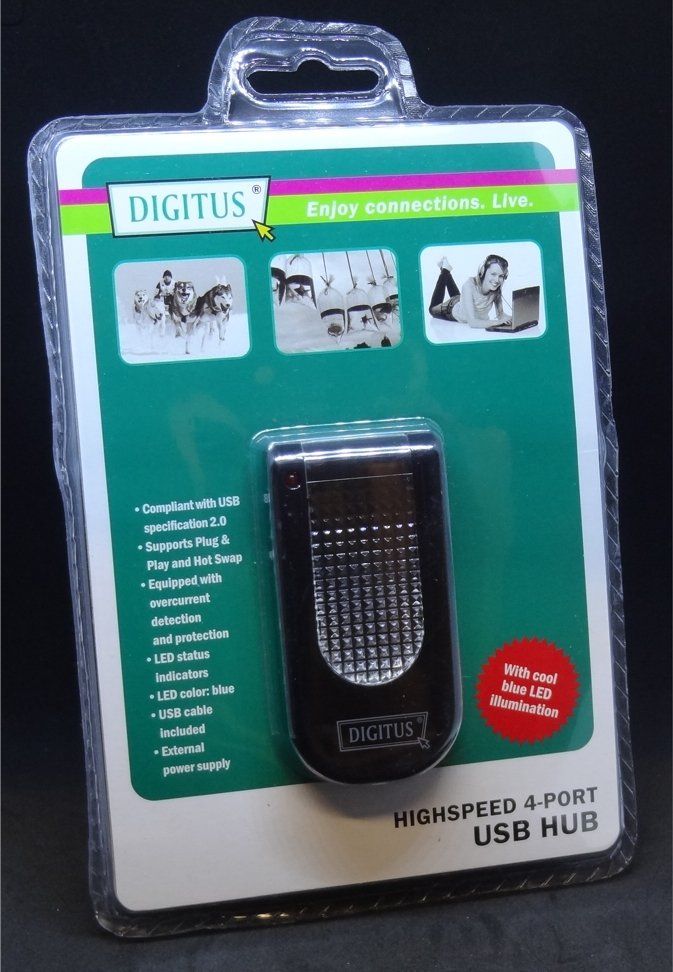 Hub & Switch: USB Hub Highspeed DIGITUS 4-Port NEU/OVP – Nuovo e nell'imballaggio originale da Zuzwil SG venduto da Pawnbroker 1