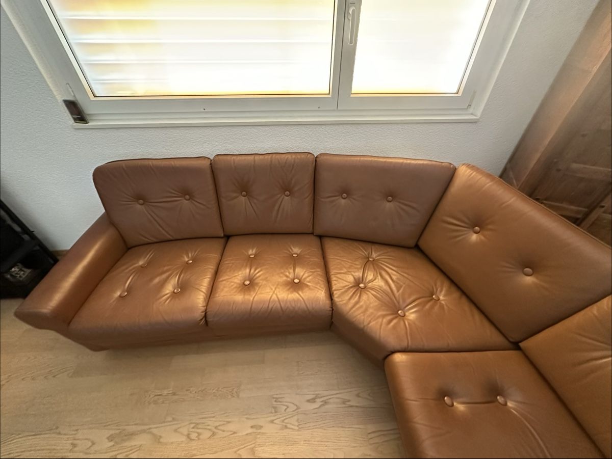 Sofas: Super Angebot!!!VINTAGE Ecksofa Leder!!! – D'occasion à Oberbipp par Angel_Queen 5