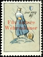 Soldatenmarken 1.WK, Inf Rgt 19, Aufdr rot, Wi 4.Div 15