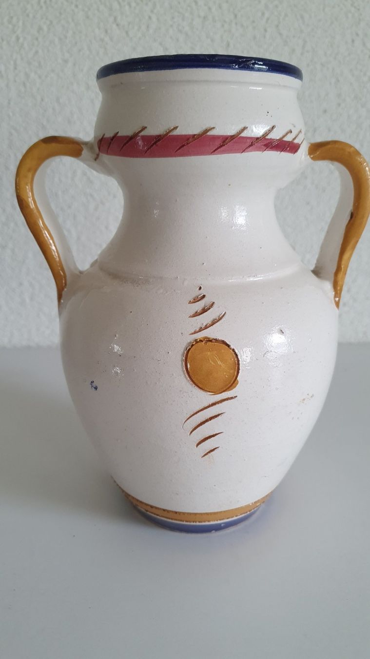 Vasi & Recipienti: dekorative Tonvase verziert – Usato da Giswil venduto da online-Brockenhaus 1