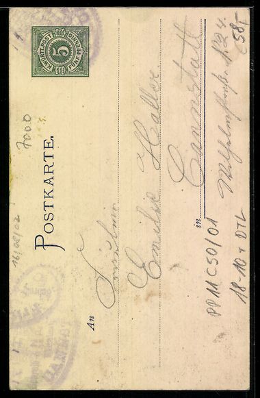 Cancelleria postale: Ganzsache PP11 C50 /01: Stuttgart, Blume – Usato da Berlin venduto da bartko-reher 1