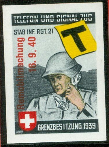 Alle Briefmarken: Stab Inf Rgt 21 – Gebraucht aus Zürich von yago-rot