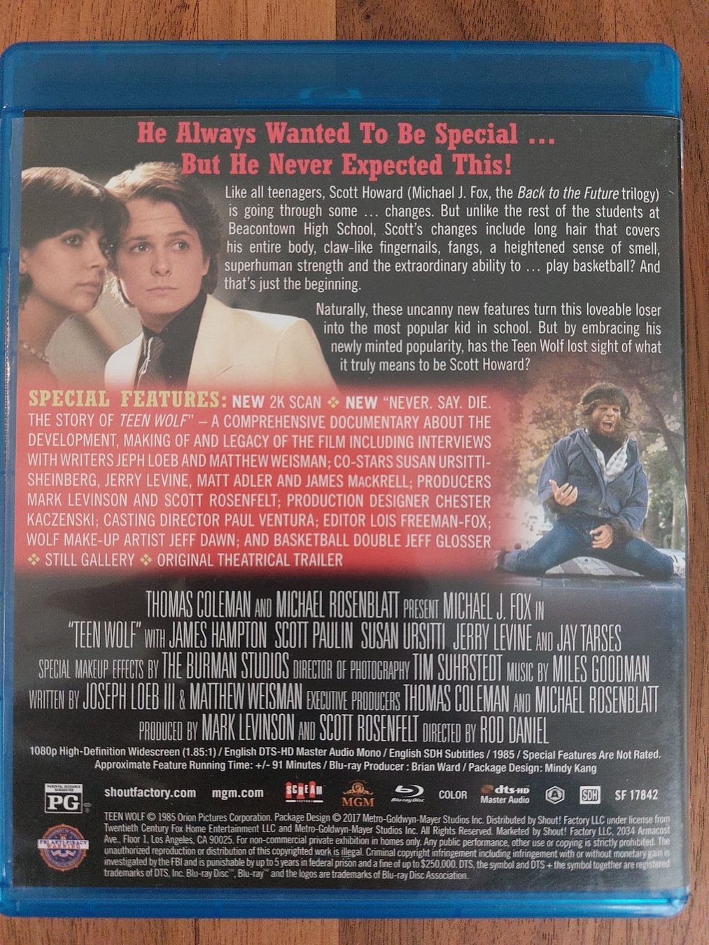 Alle DVDs: Blu Ray - Teen Wolf mit Michael J. Fox / US Code (1985) – Gebraucht aus Rheinfelden von FilmAuktion 1