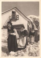Engadin (GR) Traditionelle Tracht Kirchgäng G