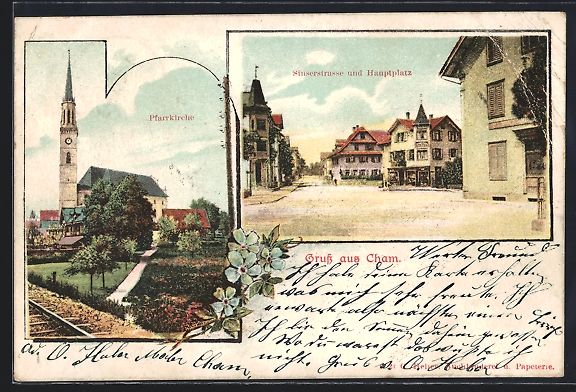 Ansichtskarten: Cham, Pfarrkirche, Sinserstrasse und hau – Gebraucht aus Berlin von bartko-reher