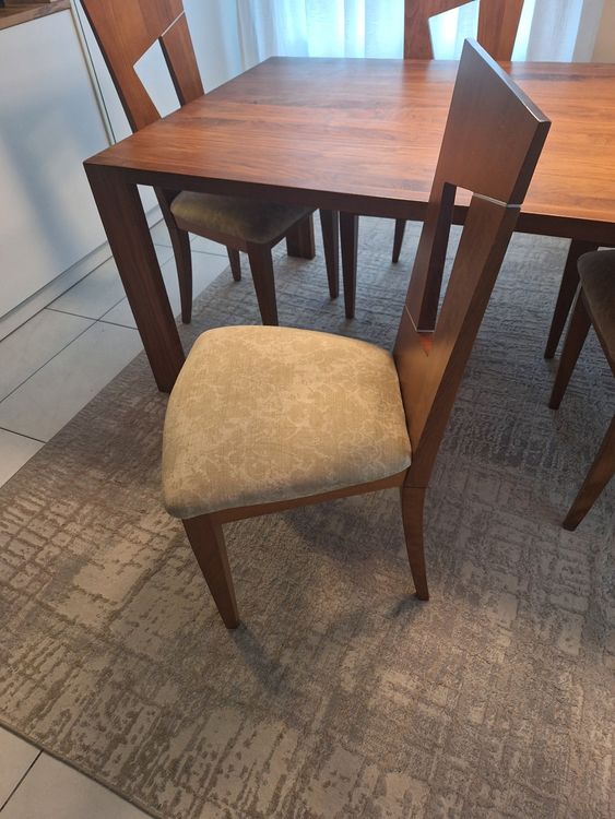 Esszimmerstühle 6 Stück Massivholz 4