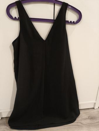 Vestito corto Zara nero senza maniche taglia XS