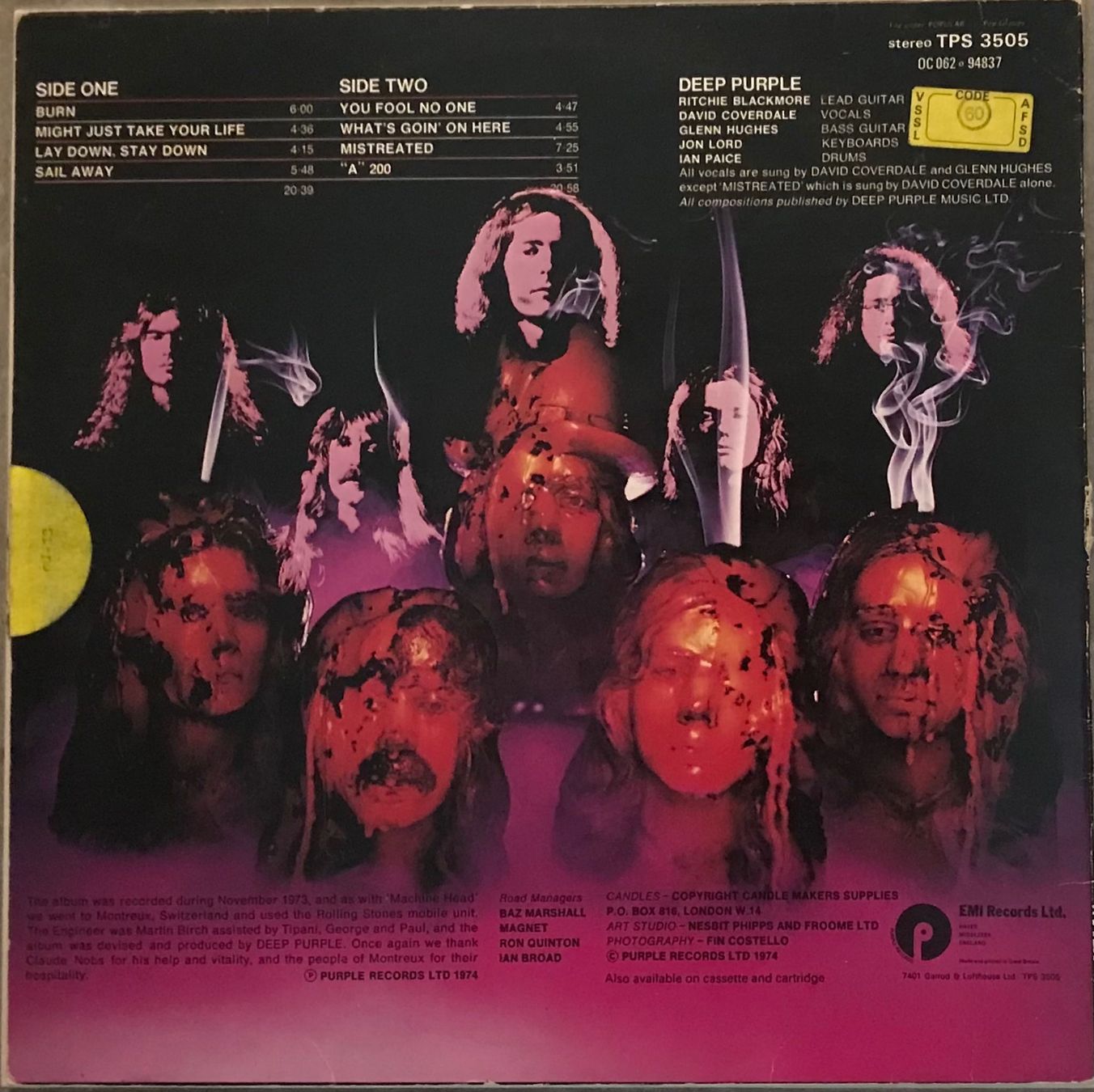 Dischi in vinile: DEEP PURPLE - BURN - 33 Tours – Usato da Bussigny venduto da vinyl-pas-cher 1