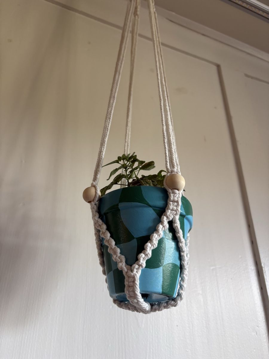 Tutte le decorazioni: *Neu* Macramee Boho Pflanzenhänger Blumenampel, klein  – Nuovo (secondo la descrizione) da Grüningen venduto da Nickyemolient 4