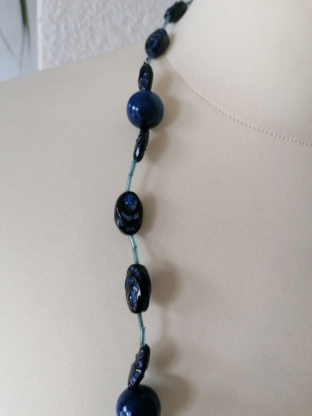 Ketten: Blaue Halskette, Modeschmuck, Handgemacht – Neu und originalverpackt aus Emmen von Tigerlady 2