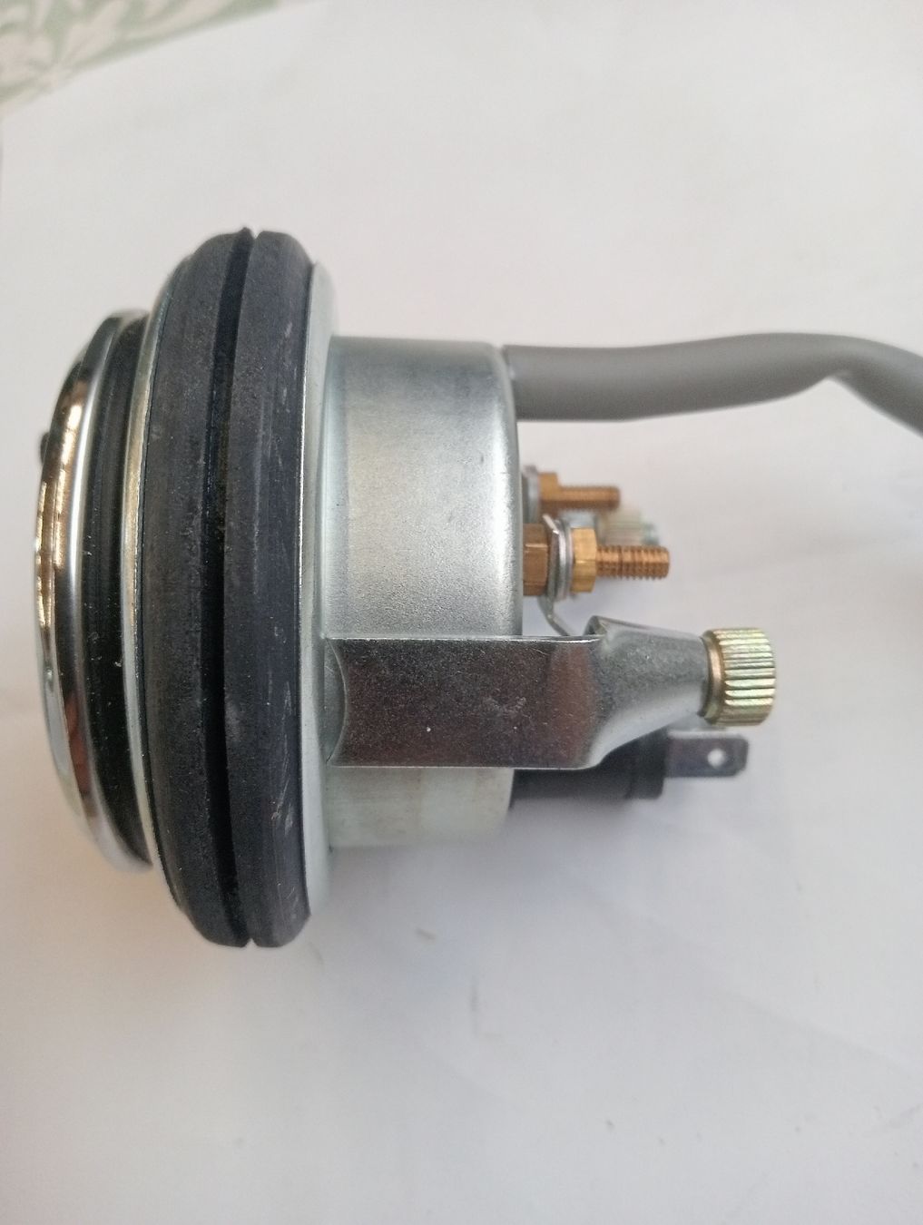 Zeituhr elektrisch 12 / 24 V, D 60mm, Elfenbein / schwarz (Neu (gemäss