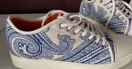 ETRO Herren Sneakers mit Paisley-Print Gr 42 runde Kappe, Sc
