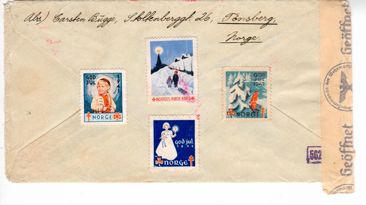 Tutti i francobolli: Zensurbrief Norwegen 1944 – Usato da Wolhusen venduto da Curver9 1