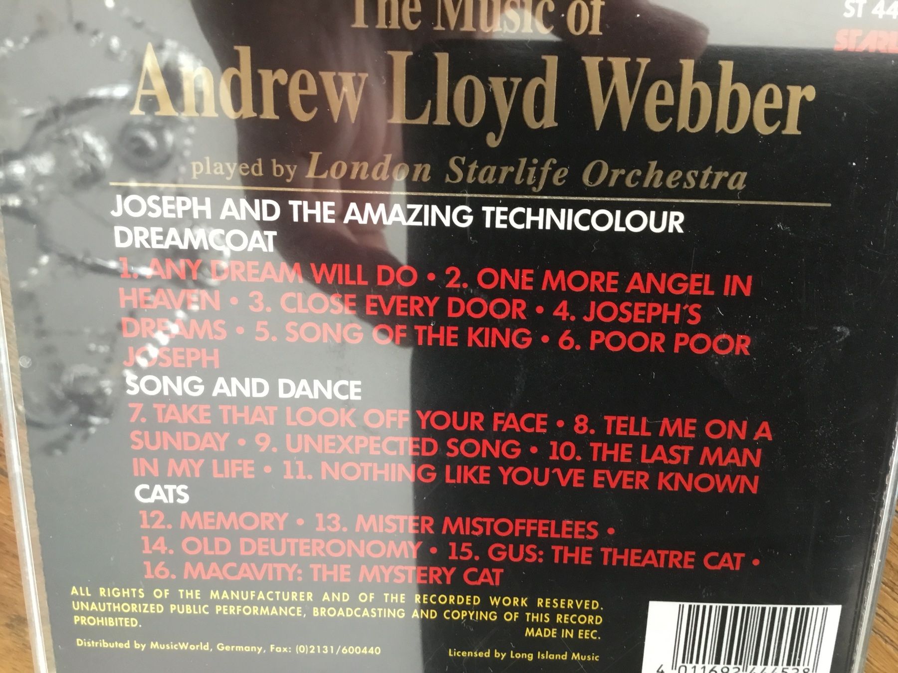 CD: Andrew Lloyd Webber CD Vol. 2 - Starlight Express etc. – Usato da Thierachern venduto da sweden08 1