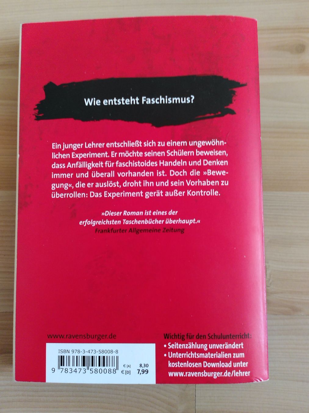 Libri: Die Welle – Morton Rhue – Usato da Brugg AG venduto da olamim 1