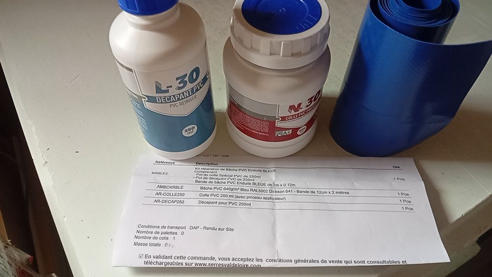 Kit De Réparation Pour Bâche De Camion, Dimensions