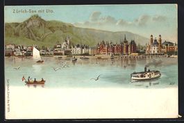 Litho Künzli Nr. 5013: Zürich, Dampfer