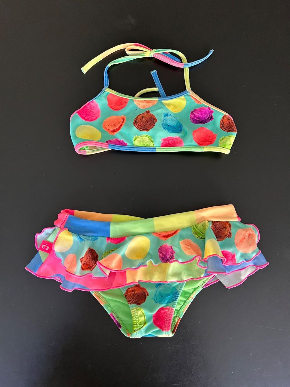 Costumi da bagno & Bikini: Bikini mit Glace-Muster für Mädchen, Gr. 116 – Usato da Zürich venduto da jules0511