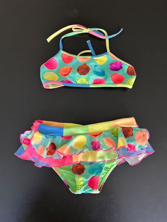 Bikini mit Glace-Muster für Mädchen, Gr. 116