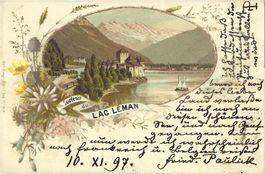 Souvenir du  LAC  LÉMAN  mit Schloss Chillon