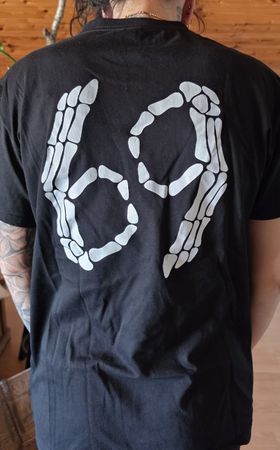 Unisex T-Shirt Schwarz Grösse L Motiv 69