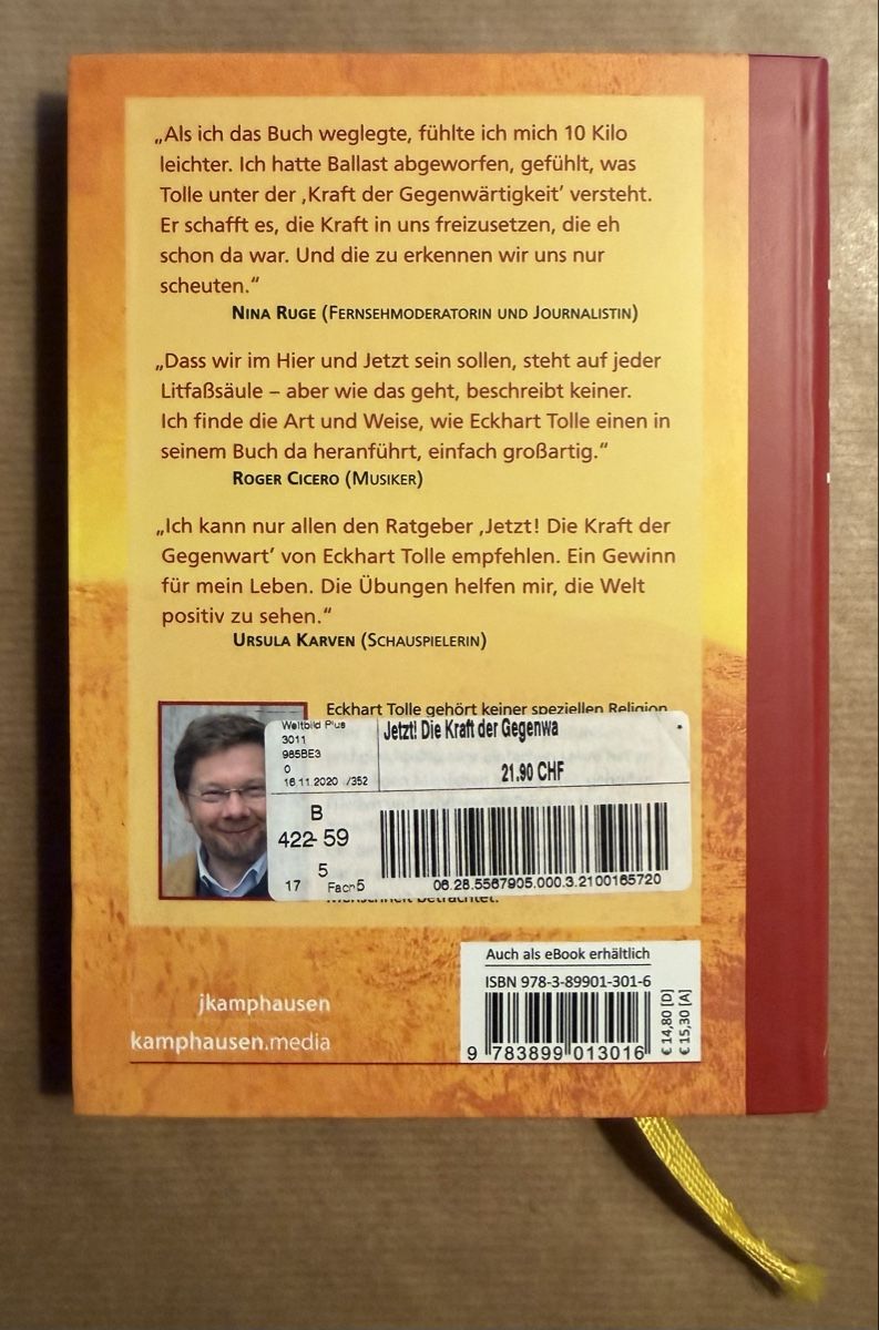 Libri: Jetzt! - Eckhart Tolle – Nuovo (secondo la descrizione) da Moosseedorf venduto da smushpuff 1
