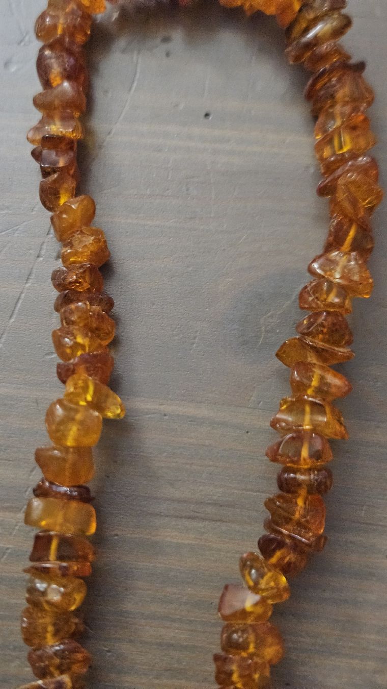 Catenine: très beau collier ambre véritable 60cm sans fermoir. – Usato da Lausanne venduto da Angelite 3
