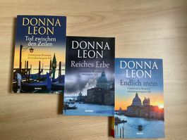 3 Donna Leon Romane Commissario Brunetti gebraucht