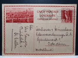 Bildpostkarte "BERN" gelaufen 1929 / 20 Rp.
