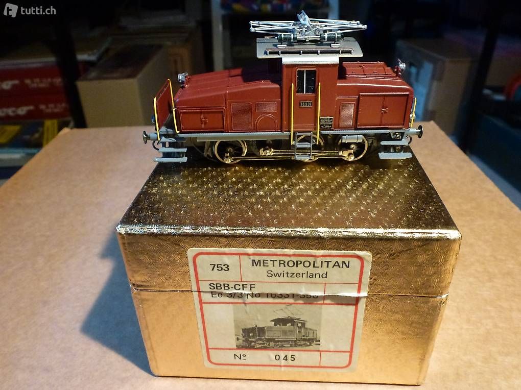 Metropolitan Modellini di ferrovie: Metrop H0 SBB Ee 3/3 16331 – Usato da Birmensdorf ZH venduto da 8903ErichTittel