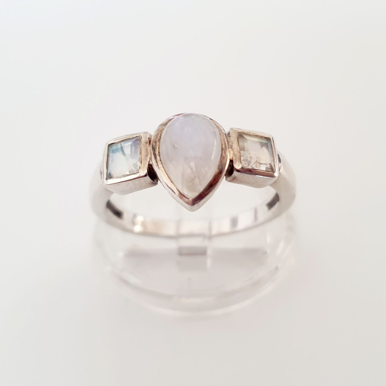 Anelli: Mondstein Ring 925 Sterling Silber, Gr 19mm – Usato da Kreuzlingen venduto da Wunderkiste123 8
