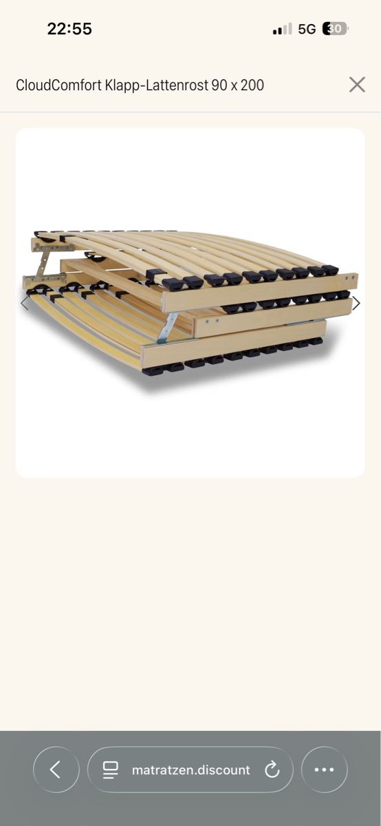 Sleepy Reti a doghe: Klapp-Lattenroste 90x200cm - Neu – Nuovo e nell'imballaggio originale da Merlischachen venduto da tobi5235 1