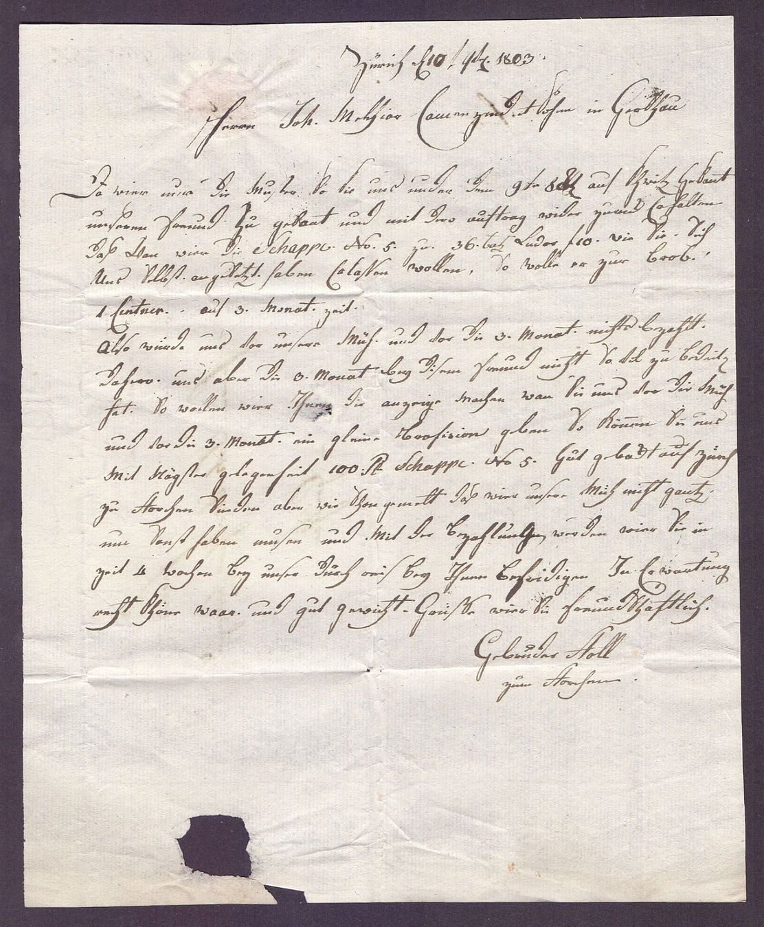 Alle Briefmarken: Faltbrief Vorphila 1803 – Gebraucht aus Flamatt von samowarow 4