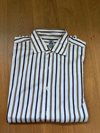 Finamore Herren Hemd gestreift  Grösse 42
