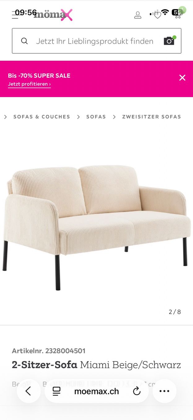 Mömax Divani: Couch – Usato da Zug venduto da lou_nx8t