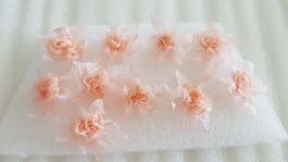 Organza Blumen Rosen 10St top-Qualität.
