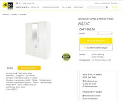 3-Türiger Schrank mit Spiegel und Schubladen