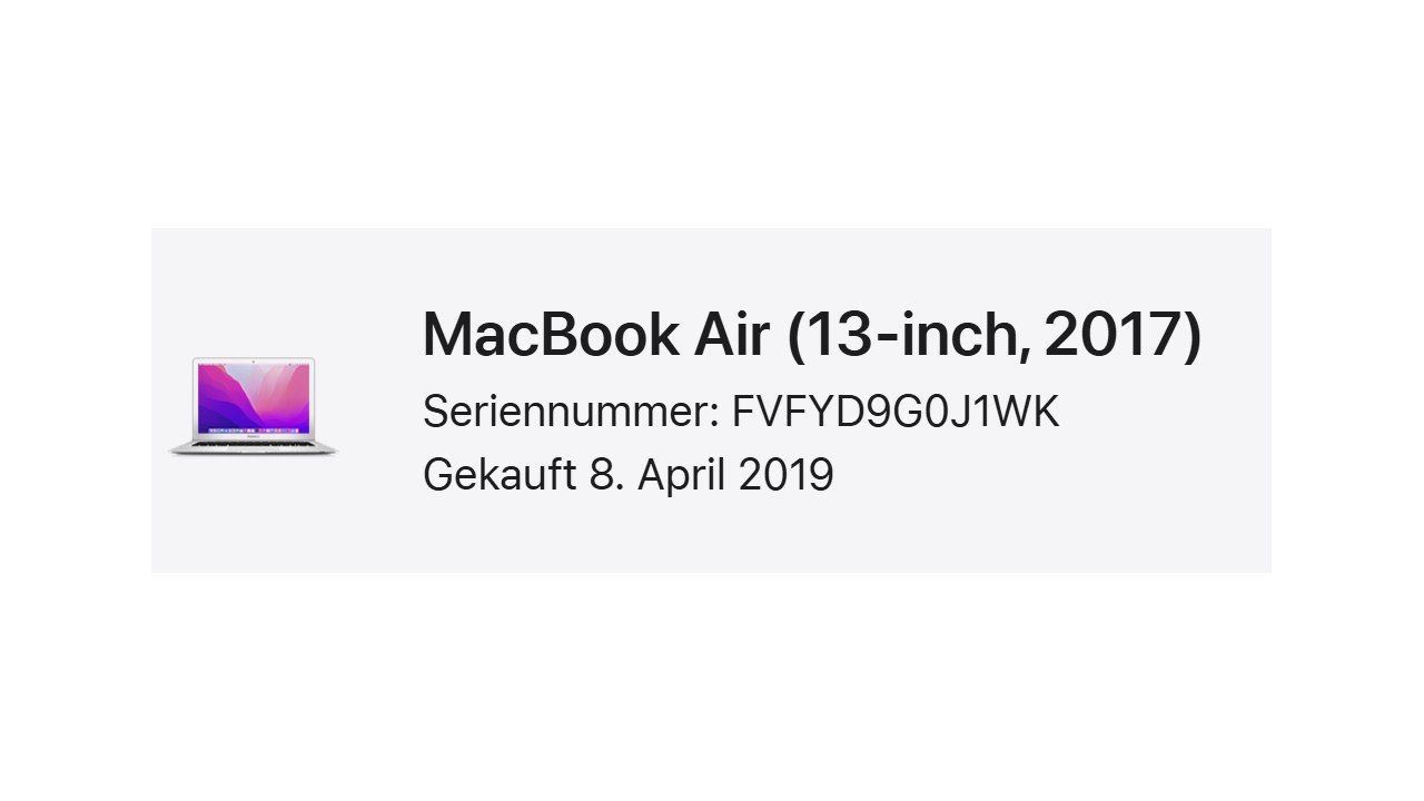 Apple Notebook: MacBook Air 13" 2017 / 8GB / 128GB SSD – Usato da Meisterschwanden venduto da Discus0 8