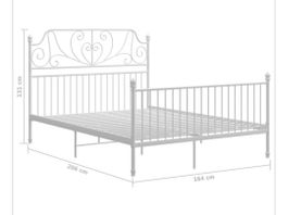 vidaXL Metallbett weiss 160x200