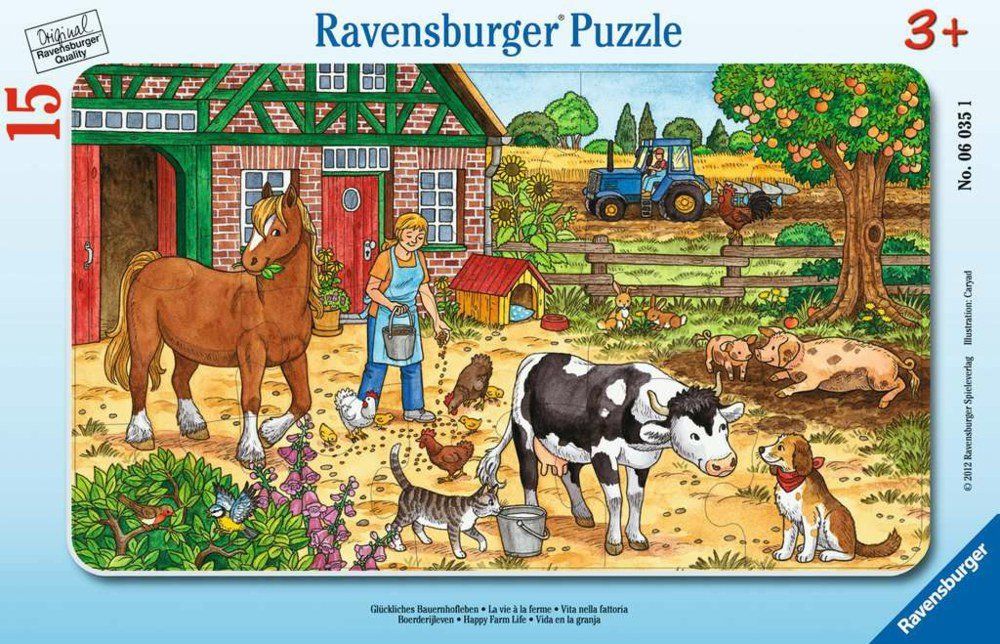 Ravensburger Puzzles: Rahmenpuzzle 15 Teile Bauernhofleben – Neu und originalverpackt aus Oensingen von Liquidations-Shop
