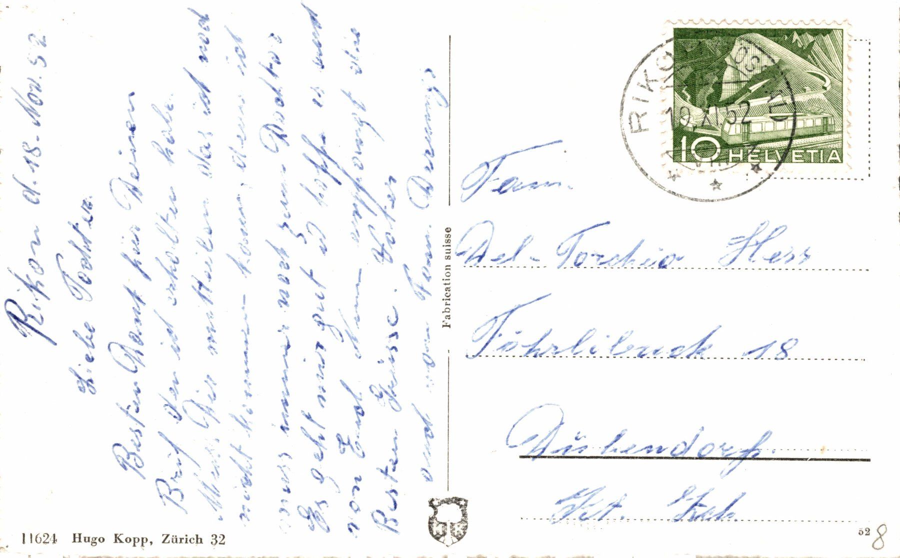 Cartoline postali: Turbenthal. Kirche und ehemaliges Gasthaus Guyer – Usato da Bronschhofen venduto da Astore 1