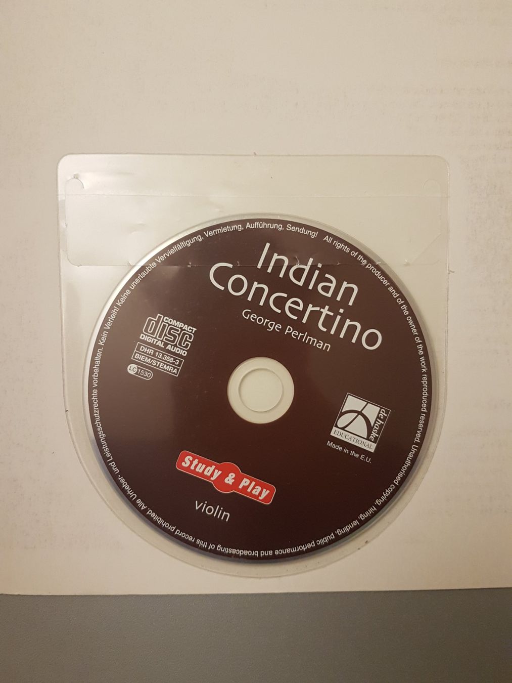 Libri: Indian Concertino + CD, Violin & Piano – Usato da Binz venduto da tarkrx 2
