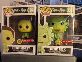 Rick & Morty Funko Pop Set: Toxic Rick & Morty GITD