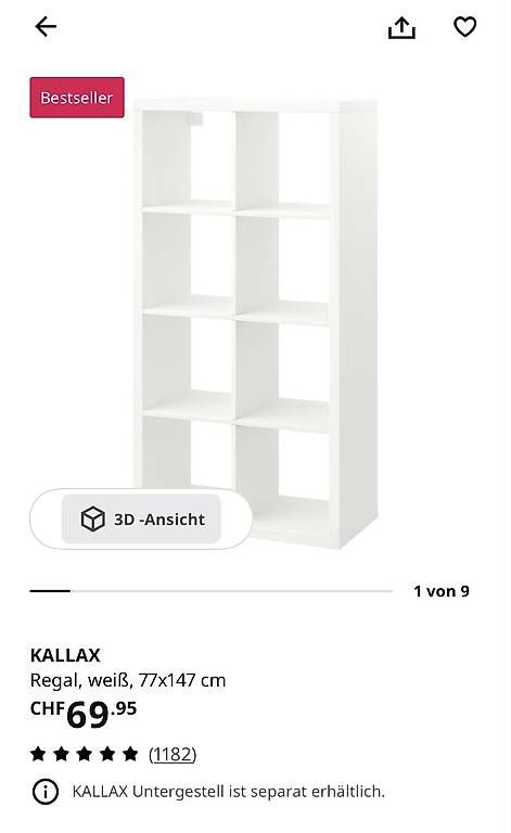 Regale: IKEA KALLAX Regal weiss  8 Fächer – Gebraucht aus Bätterkinden von ger_62pn 3