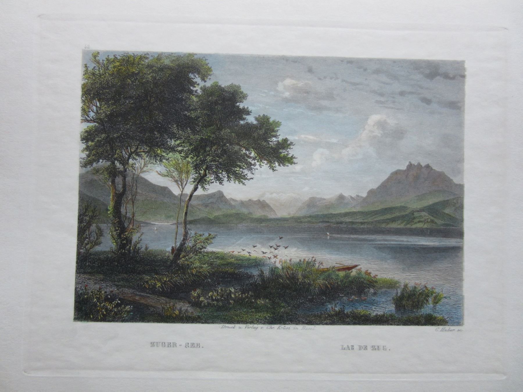 Incisioni: ZUGERSEE STAHLSTICH – Usato da Gersau venduto da grafik-kunst 1