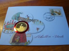 Medaillenbrief "Schellenursli"2011, vergoldet