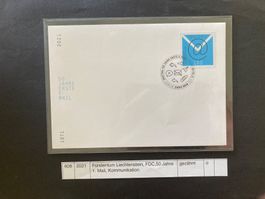 Fürstentum Liechtenstein, FDC, 50Jahre 1.Mail, Kommunikation